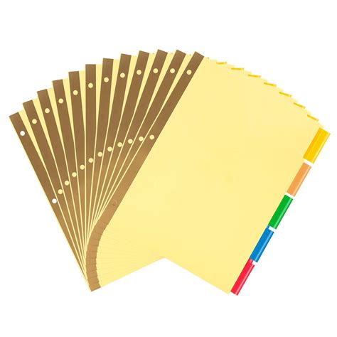 Buy Amazon Basics 3 Ring Binder Dividers With 5 Tabs Paper Binder