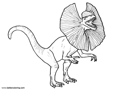 Dibujo De Dilophosaurus Para Colorear Dibujos Para Colorear Imprimir