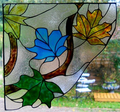 Faux Stained Glass Painted With Gallery Glass And Pebeo Vitrail On A Sheet On Electrostatic