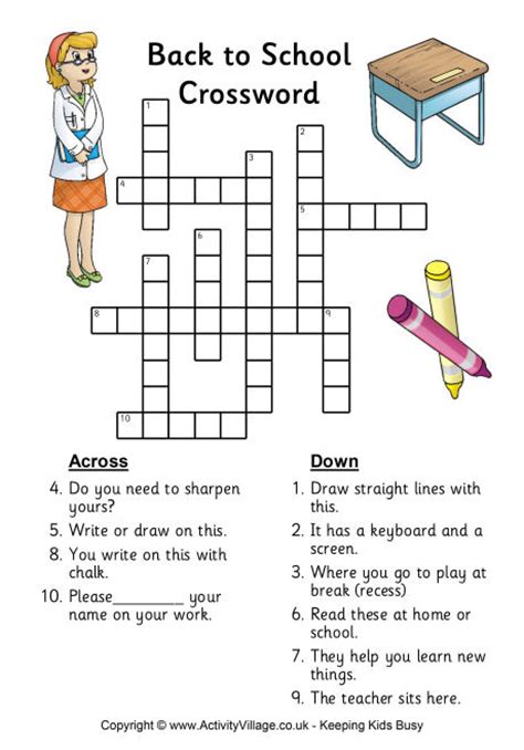 4 best images of back to school puzzles printable