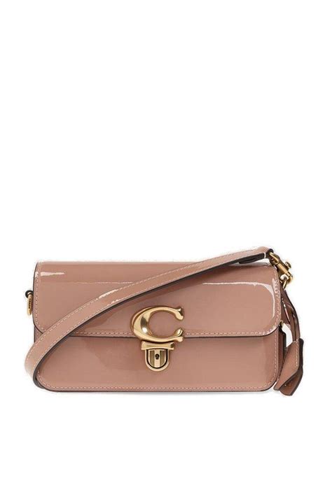 Coach Studio Baguette Bag In Patent Leather In Pink Lyst