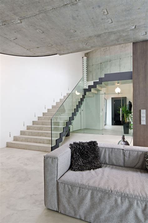 I can tell you from experience it flexes more than 1/2 drywall. Contemporary Family House With Great Use Of Concrete ...