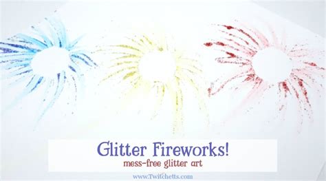 How To Make Sparkling Firework Art Using Mess Free Glitter Twitchetts