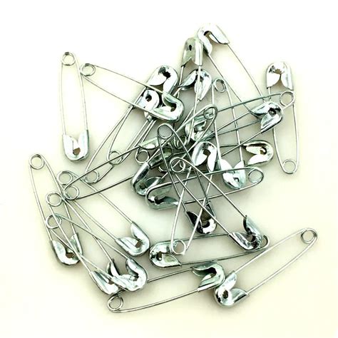 Pcs DIY Silver Tone Metal Safety Pins Brooches Crafts Scrapbook Sewing Findings X Mm Silver
