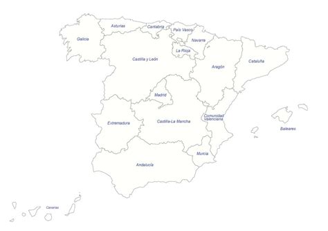 Mapa De Espana Con Nombres Para Imprimir En Pdf Images