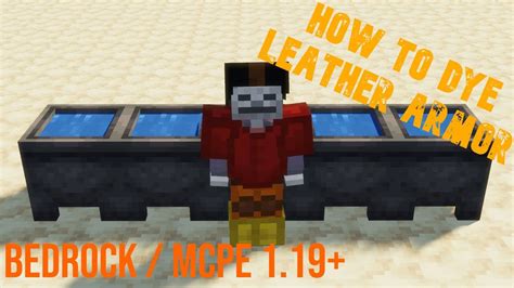 How To Dye Leather Armor In Minecraft Bedrock 119 Youtube