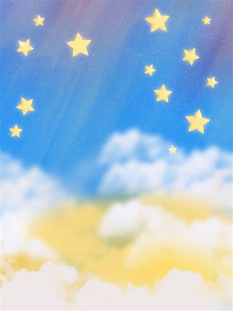 The Stars Are Shining In The Sky Above The Clouds