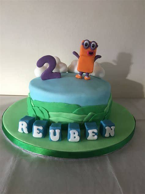 Cbeebies Numberblocks Cake Birthday Block Birthday Childrens