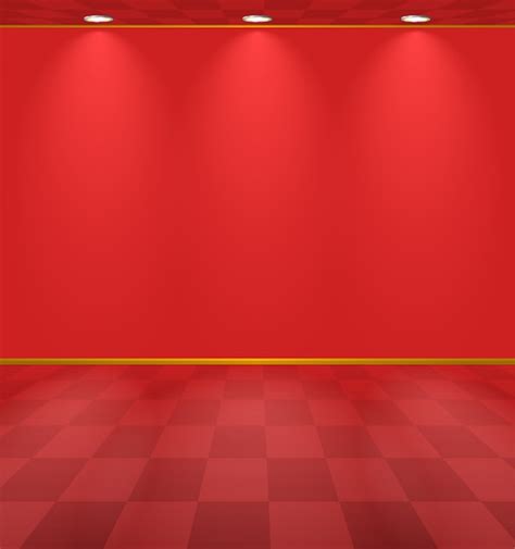 Premium Vector Red Lightened Room Background