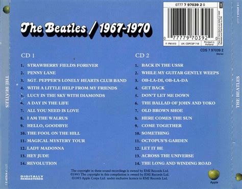 Radiorock 1 1973 The Beatles 1967 1970 Blue Album