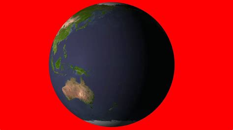 Earth Rotating Full Circle For Looping Green Screen Animation Youtube