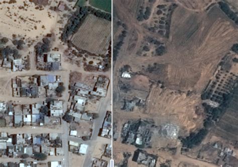 Photos avant/après des bombardements israéliens sur Gaza – La Feuille