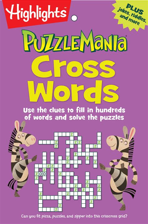 Highlights Puzzlemania Puzzle Pads Cross Words Use The Clues To Fill