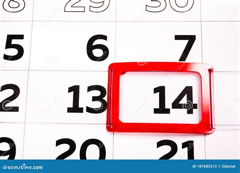 The Number 14 On The Calendar Is Highlighted In Red The Fourteenth Day