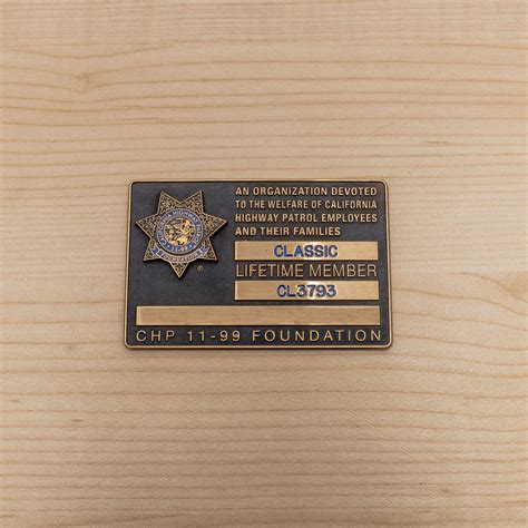 Lifetime Membership Items - CHP 11-99 Foundation