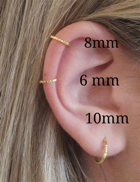 Cartilage Hoop Cartilage Piercing Gold Cartilage Hoop Helix Etsy