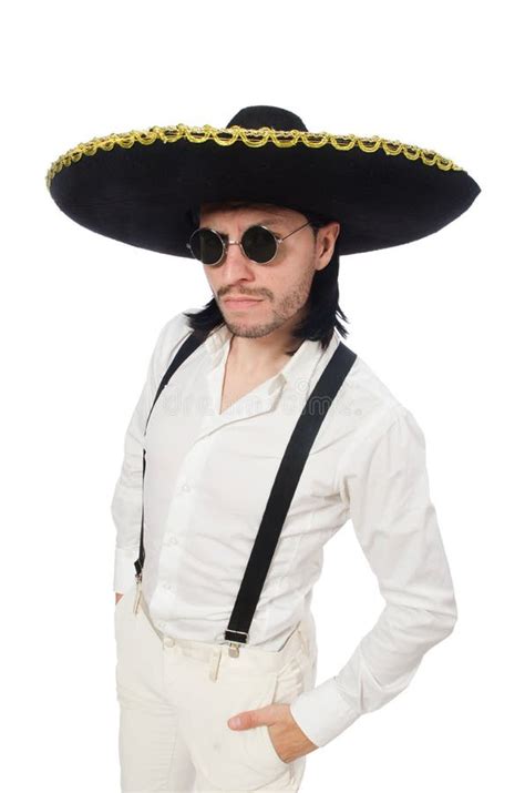Mexican Man Wearing Sombrero Stock Photo Image Of Male Macho 58141444