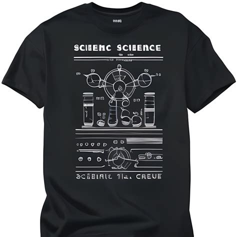 Explore the World of Science with our Black T-Shirt Featuring