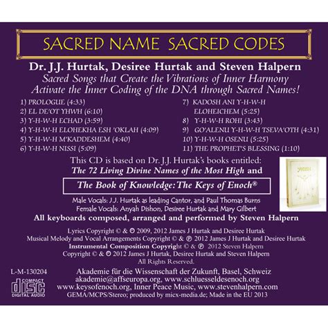 Sacred Name Sacred Codes - Keys of Enoch Shop