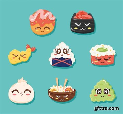Kawaii Food Comic Characters Gfxtra