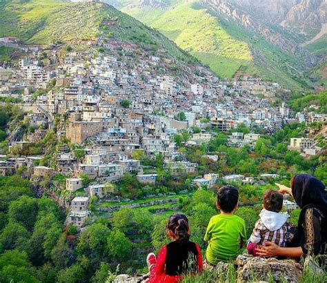 Overlooking The Beautiful Kurdish City Of Nowdesheh In The Province