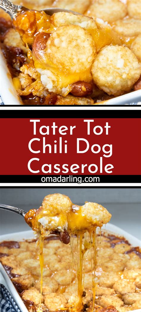 Never have to buy frozen store bought tater tots® anymore. Tater Tot Chili Dog Casserole | Recipe | Tater tot, Hot ...