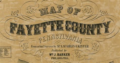 1858 Map Of Fayette County Pa From Actual Surveys Uniontown Etsy Uk