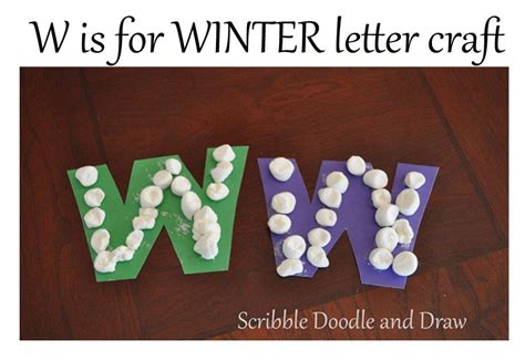 W is for Winter learning with letter crafts  Letter a crafts