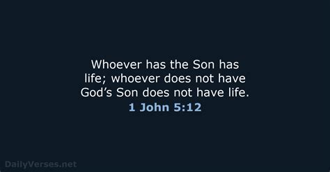 1 John 512 Bible Verse Nlt