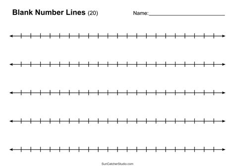 Number Lines Fraction Negative Positive Decimal Blank Diy
