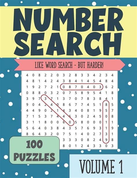 Number Search Puzzle Book For Seniors And Adults Volume 1 By Blue