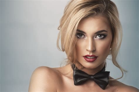 2048x1367 bowtie women blonde green eyes face wallpaper coolwallpapers me