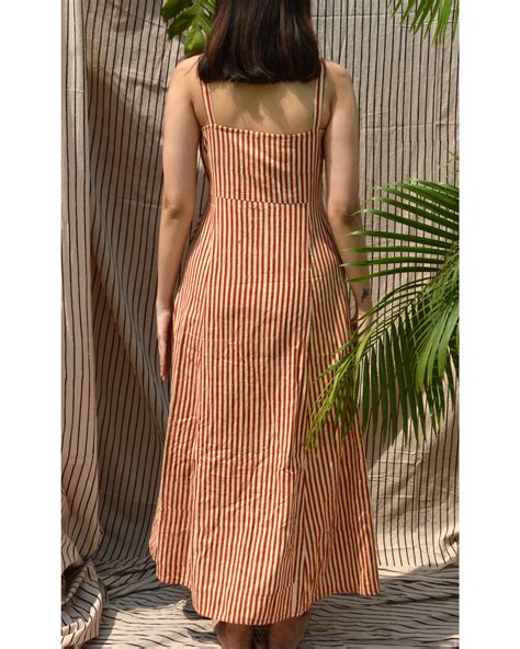 Striped Summer Dress By Silai The Secret Label