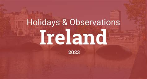 Holidays And Observances In Ireland In 2023