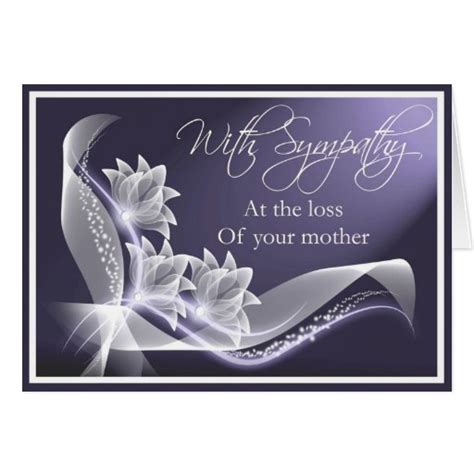 Sympathy Loss Of Mother Card Zazzle