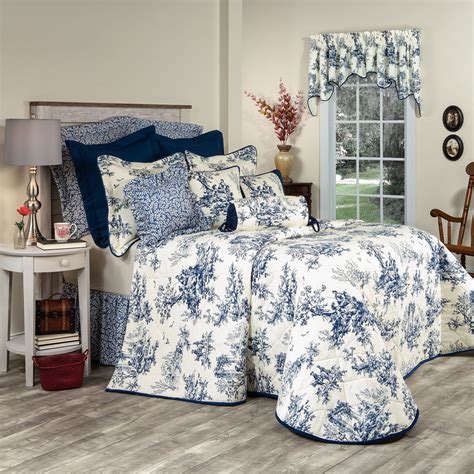 Bouvier Blue Twin Bedspread By Thomasville Home Fashions