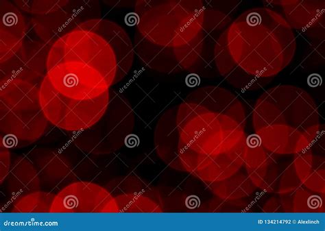 Blurry Red Light Circles Glowing In The Dark Stock Photo Image Of