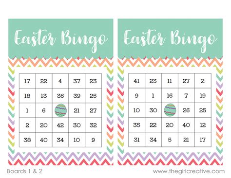 Printable Easter Bingo Game The Girl Creative Easter Bingo Easter