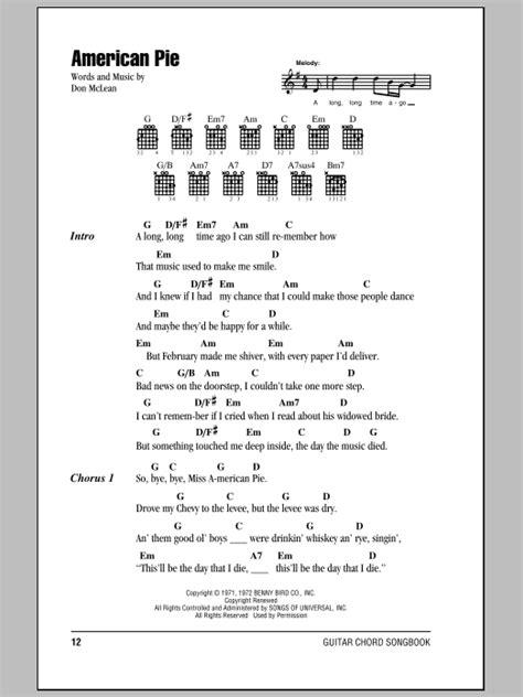 don mclean american pie lyrics and chords
