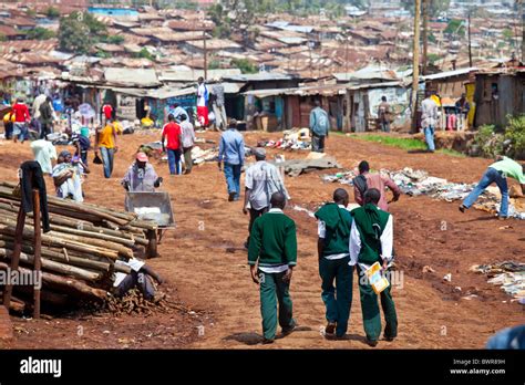Kibera Slums Nairobi Kenya Stock Photo Alamy