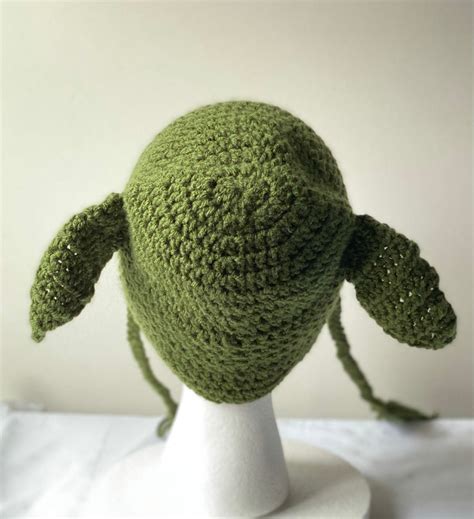 Handmade Adult Baby Yoda Hat Adult Baby Yoda Beanie Etsy