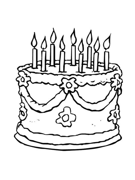 A large collection of coloring pages with cakes for every taste. birthday cake coloring page free printable. Birthday cake ...