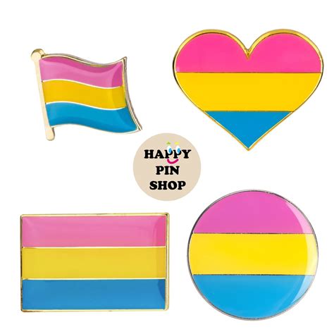 Pansexual Pride Flag Collar Pin Badge Pan Flag Pan Enamel Pin Lgbt