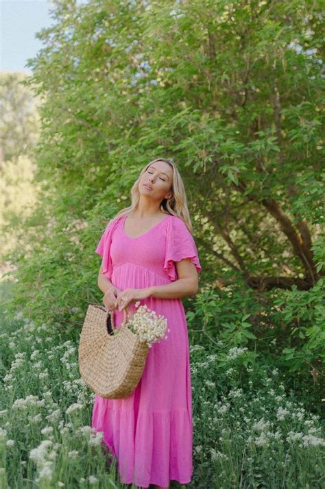 hot pink maxi dress hot pink shorts soft dress midi dress summer posh dresses bright pink