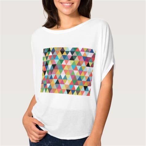 Colorful Geometric Triangle Patterned T Shirt Zazzle