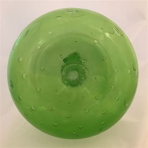 Vase Green Bubble Glass Controlled Bubble Art Glass Bud Vase Etsy