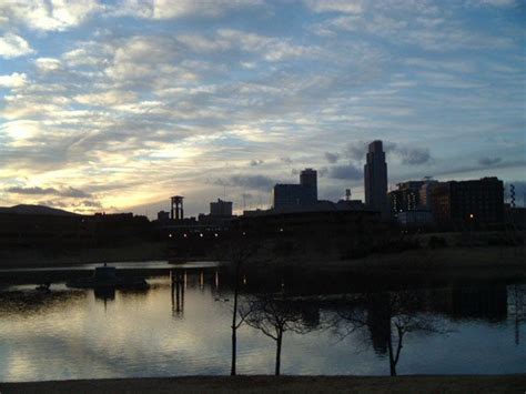 Omaha Ne Downtown Omaha At Sunset Time Photo Picture Image