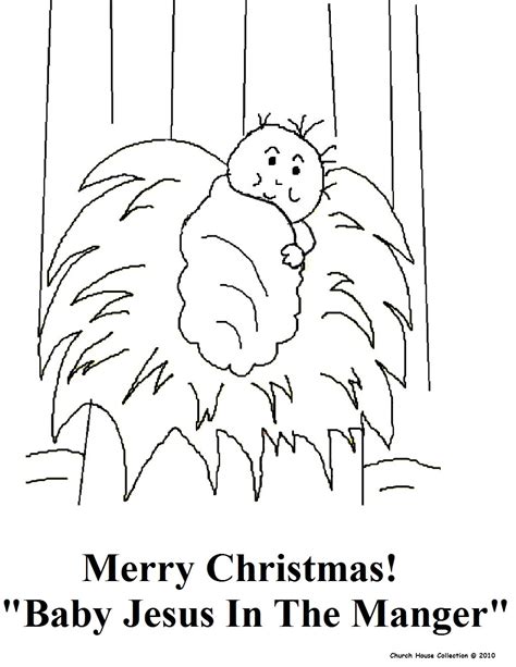 Coloring Pages Baby Jesus In Manger Team Coloring