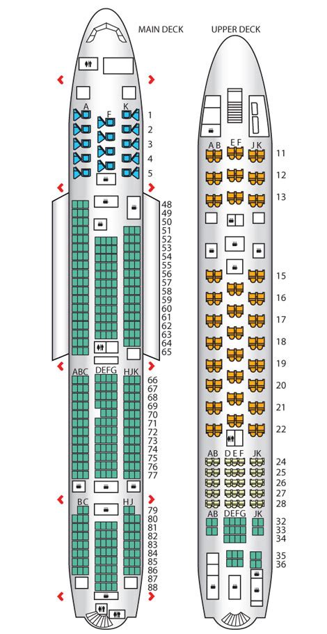 Qantas A380 Seat Map