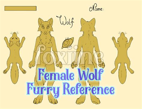 Female Wolf Furry Reference Sheet Base Etsy Ireland